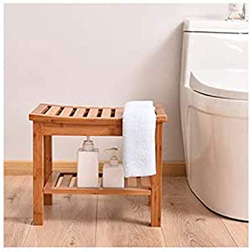 SETSCZY Sgabello per Sedile Doccia in bambù, sedili di Sicurezza per Vasca da Bagno, carico Antiscivolo Resistente all'Acqua Fino a 200 kg Adatto per Anziani, Donne Incinte, disabili