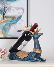 JL Tabletop Wine Rack, Vino Bottle Holder, Cervo Wine Forma mensola del Supporto della cremagliera del Vino del Metallo Scultura pratici Artigianale Pagina Caduta Decorazione Decorazione for la casa