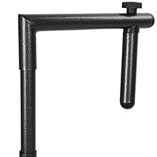 PrimeMatik - Tavolino semicircolare Regolabile per Balcone 60x39cm Nero