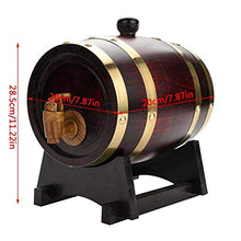 HWhome Botti da Vino Orizzontali in Rovere Whisky Barrel, Quercia Wine Barrel Wine Cabinet Wine Storage Bar Ristorante Bar Decorazione Built-in Lamina di Alluminio Pad Wedding Brandy Barrel Gift 5L