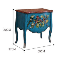 BaoYPP Cassettiera Dipinto Due cassetti Cabinet Camera di Legno Solido Multi-cassetto gabinetto Retro cassetto Ingresso Gabinetto Governo di immagazzinaggio Grande Spazio di archiviazione