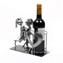 Yvanmoinscher - Porta bottiglia in metallo umoristico, fabbricazione artigianale, ideale per un regalo per la festa del papà, Natale, compleanno, San Valentino, invito