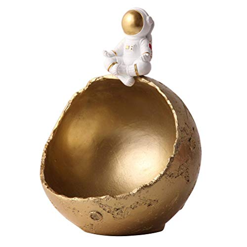 Yoohh - Scatola portaoggetti in resina, con motivo astronauta creativo, per riporre chiavi, caramelle, gioielli, in resina, per entrare in casa, tavolino da caffè, porta d'ingresso