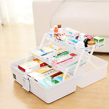 ZUJI Scatola medicinale a 3 strati, grande organizer per medicinali, custodia per il primo soccorso, 33 x 18 x 17,5 cm