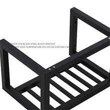 Cabinet Specchio Lavabo Nordic Bathroom Gabinetto Toilette in Acciaio Inox Cabinet per lavabo Combinazione Specchio a Muro Semplice Facile da Pulire (Color : Black, Size : 44x40x30cm)