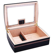 JKCKHA Vetro Tetto apribile Cassetta Elettronica igrometro Cigar Humidor