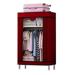 FGDSA Armadio in Stoffa Oxford Armadio per Vestiti, Appendiabiti Appendiabiti Portaoggetti per Vestiti 170 cm x 45 cm x 75 cm Vino Rosso