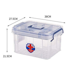 MYHZH First Aid Kit Box, Famiglia di Emergenza del Governo Organizer con Vassoio Staccabile & Maniglia Portatile per Home Campeggio Trekking Viaggi
