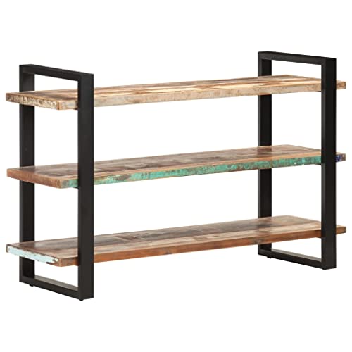 vidaXL Credenza con 3 Ripiani 120x40x75 cm in Massello di Recupero