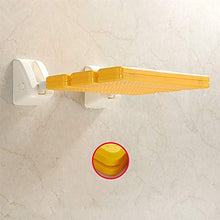 Sgabello da bagno Pieghevole a parete doccia / vasca da bagno Sgabelli Parete doccia sedile sgabello pieghevole cambiare le scarpe di feci for anziani / disabili Anti-Slip Heavy Duty Sedia in giallo M