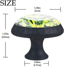 Estratto giallo verde del modello del cammuffamento Pomelli per Porta Set di 4 Pomelli per Mobili Manopole per Cassetti Cucina Armadio Vetro