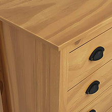Ausla - Mobiletto Hill con 5 cassetti, in legno, per camera da letto, soggiorno, cucina, 79 x 40 x 96,5 cm, colore: Marrone miele