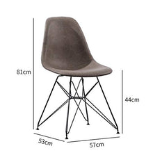 SYN-GUGAI Arredamento Set di 4 Sedie da Pranzo in Pelle PU, Gambe in Metallo Nero, Sedie Laterali Imbottite per Lounge, Ristoranti Commerciali, Reception, Soggiorno (Color : Brown)