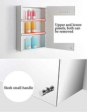 AJH Armadietto da Bagno Moderno e Minimalista Rettangolare con Specchio - Armadietto a Muro con Gancio - Specchio da toeletta