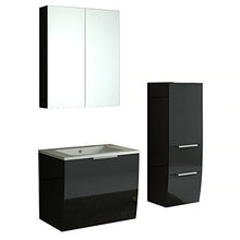 Jet-line - Set di mobili da bagno Rorschach nero lucido
