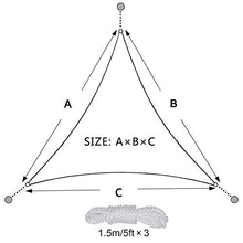 JYYnet Vela Ombreggiante, Vela Parasole Triangolare Tenda a Vela Impermeabile Protezione Raggi UV Vela Tenda per Giardino Terrazza Campeggio (3×3×3m, Crema)