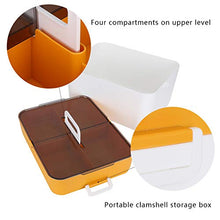 Asixxsix Custodia, Scatola Organizer, Flip Trasparente Portatile a Doppio Strato per Ufficio Domestico