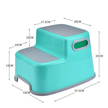 JSJE Sgabello da 2 sgabelli per Bambini - Bambini, Sgabello per Bambini, Sgabello per Ragazzi e Ragazze, Sgabello per la Formazione della Toilette con impugnature antisci Green