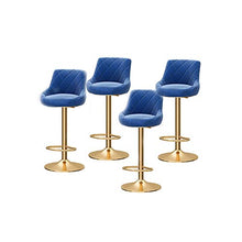 Sgabelli da Bar Sedia Sgabelli da bar Set di 4 for contatore da cucina Regolabile Sedie a barre regolabili con sedie a barre con schienale alto sgabello da bar a barre flanellata, 360 ° sgabelli da cu