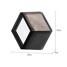 Chenbz Semplice in merito a Moderno Appeso Trucco Esagonale Specchio Muro di Ferro per Camera da Letto Camera da Letto Bagno Specchio da Bagno A ++