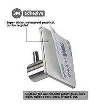 YANSHON Ganci Adesivi 6pz Gancio Appendi Accappatoio Adesivo Adesivo Ganci Portasciugamani GanciI porta accappatoio e asciugamani Acciaio Inox per Cappotti, Borsetta, Asciugamani, Bagno, Cucina