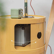 YLKCU Comodini Rotondo 4 Livelli Semplice casa Multi Strato Tavolino da caffè Camera da Letto Comodino Armadietto Laterale Balcone Espositore Armadietto Arredamento Moderno, Zenzero