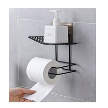 LYM &ripiano di stoccaggio Scaffali, Ferro da Bagno Porta Asciugamani di Carta Punch Supporto for Telefono Gratuito Porta Rotolo a Muro Supporto for Rotolo Scaffale di Finitura
