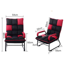 Chengzuoqing-Home Divano Pigro Poltroncina Pieghevole per Il Tempo Libero Interno ed Esterno (Colore : Nero, Dimensione : 54 * 55 * 86cm)