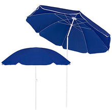 SPRINGOS Ombrellone da spiaggia con funzione ribaltabile, colore blu navy, altezza massima: 175 cm, diametro 160 cm, ombrellone da giardino blu scuro grande (blu scuro)