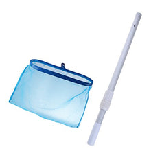 HomeDecTime 100 Cm Alluminio Telescopico Palo Piscina Spa Foglie Collettore Rimozione Foglia Rastrello Maglia 40 Cm