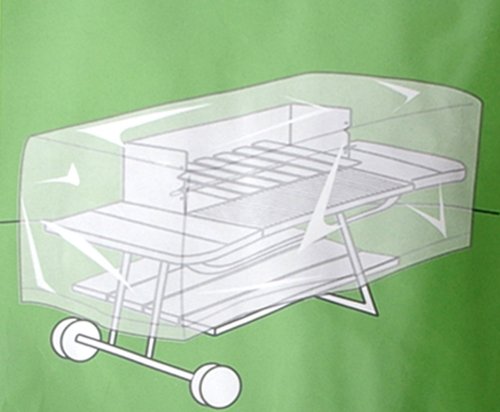 CP Idea casa: Telo di protezione copertura custodia impermeabile per barbecue 137x56x46 cm colore verde