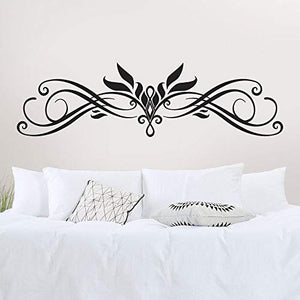 T-MK338 - Adesivi per testiera del letto, 39 x 140 cm, colore: Nero
