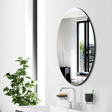 XQAQX Specchio da Trucco Specchio Ingranditore A Parete Ovale Bathroom Specchio, Specchio da Toilette, Specchio da rasatura, Bagno Decorazione, No Frame - 45 * 60CM