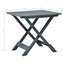 SKM Tavolo da Giardino Pieghevole Verde 79x72x70 cm in Plastica