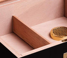 DPLQX sigari armadi, con igrometro e umidificatore Versatilità humidor per sigari ammezzati Durevole Buona Tenuta, humidor per sigari adorini,Black_295x247x112mm/12x10x4in