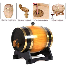 HWhome Botti da Vino Orizzontali in Rovere Botte di Vino, 5L Built-in Lamina di Alluminio Fodera di Whisky Barrel Wine Cooler Secchio Ristorante Bar Decorazione Festa di Nozze Botte di Vino