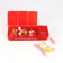 com-four® 2X Dispenser per dose di farmaco 7 Giorni - Scatola per farmaci - Scatola per Pillole - Scatola per compresse - Dose settimanale [Lingua: Tedesco]