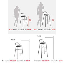 CMX-Barhocker Sgabelli da Bar Moderni con Schienale, Cucina di casa, bancone della Colazione, Altezza sedie da Bar con poggiapiedi, Altezza Seduta 65 cm / 75 cm