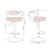 Zhou-WD qualità Poltrona Alta, Hotel Restaurant Bar Stool di Uso della casa Computer Desk Sedia da Ufficio con Schienale Living Room Furniture Sgabelli da Bar (Color : #4, Size : 41 * 65-85CM)