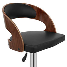 JXXDDQ Sgabello da Bar Cucina Colazione Sedia Sgabello da Bar Ascensore Sedia Rotante Bar Sedia Moda Biancheria in Legno Massello Alto Sgabello (58-80 Cm) (Color : Brown-Black)
