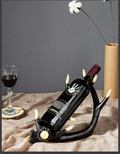 Resina Cervo Corna Rosso Vino Bottiglia Titolare Da Tavolo Rack Imitazione Corna Resina Vino Rack Ornamento Casa Bar Decor Scultura