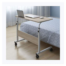 SXGKY Tavolo per Laptop Table Tavolino Altezza Regolabile, Portatile Tavolino per Laptop Tavolo per Computer Tavolino Scrivania Portatile FF (Color : 80 * 40 White Maple with Card Slot)