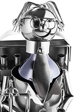Brubaker portavino portabottiglie dal Design 'Farmacista' - Scultura in Metallo con Biglietto d'auguri