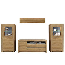Homeface Ancona VB-01 - Set di 4 pareti per soggiorno, 4 pezzi, in rovere Grandson