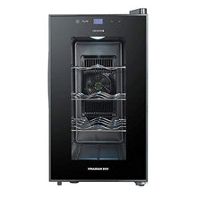 IKOHS WINECOOLER S - Cantinetta da 8 bottiglie, 23 l, 60 W, luce LED, display digitale, 3 ripiani, doppio isolamento, zone di temperatura da 8 a 18 gradi, ripiani in acciaio inox