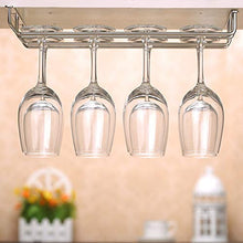 AleXanDer1 Porta calici 3 Row Vino dell'Acciaio Inossidabile Occhiali Titolare del Calice del Vino cremagliera Kitchen Bar Wall Hanging Champagne Wine Rack Glass Cup Holder archiviazione