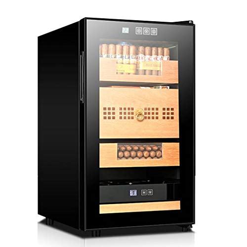 Armadio per sigari per Il Controllo dell'umidità Armadio idratante per Ufficio a casa Frigorifero per Vino Mobiletto portasigari con Alzata Nuda in Legno di Cedro Refrigerazione Elettronica