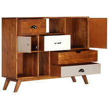 vidaXL Credenza Vintage con Cassetti Armadietto Mobile Cassettiera Dispensa Vetrina Arredo Soggiorno Armadio Arredamento Legno Massello Acacia