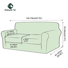 CHUN YI Copridivano con Copricuscini Separato Elasticizzato, Copridivano 2 Posti con 2 Copricuscini, Protezione per Mobili Lavabile in Spandex (2 Posti, Blu Denim)