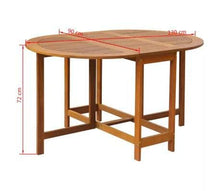 Tavolo da Giardino, Richiudibile, Salvaspazio, Tavolino Pieghevole in Legno di Acacia Oliato, Facile da Pulire, Ideale per Balcone, Terrazzo 130 x 90 x 72 cm (Naturale)